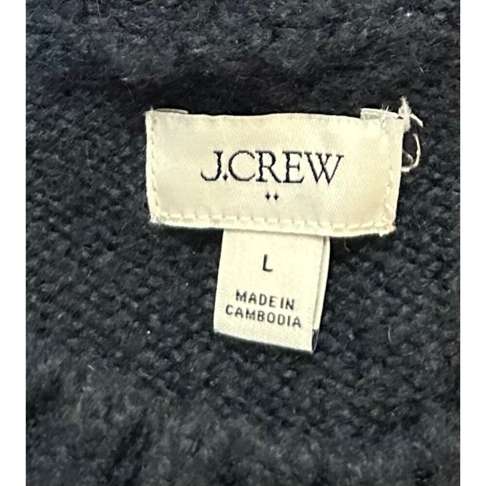 J. Crew Mockneck Boyfriend Sweater Deep Indigo CP356 Size L - Picture 9 of 11
